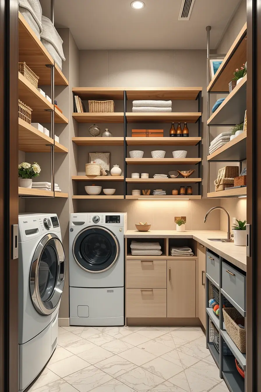 62 Laundry Room Shelves Ideas 2026: Stylish, Modern and Designer Storage Solutions