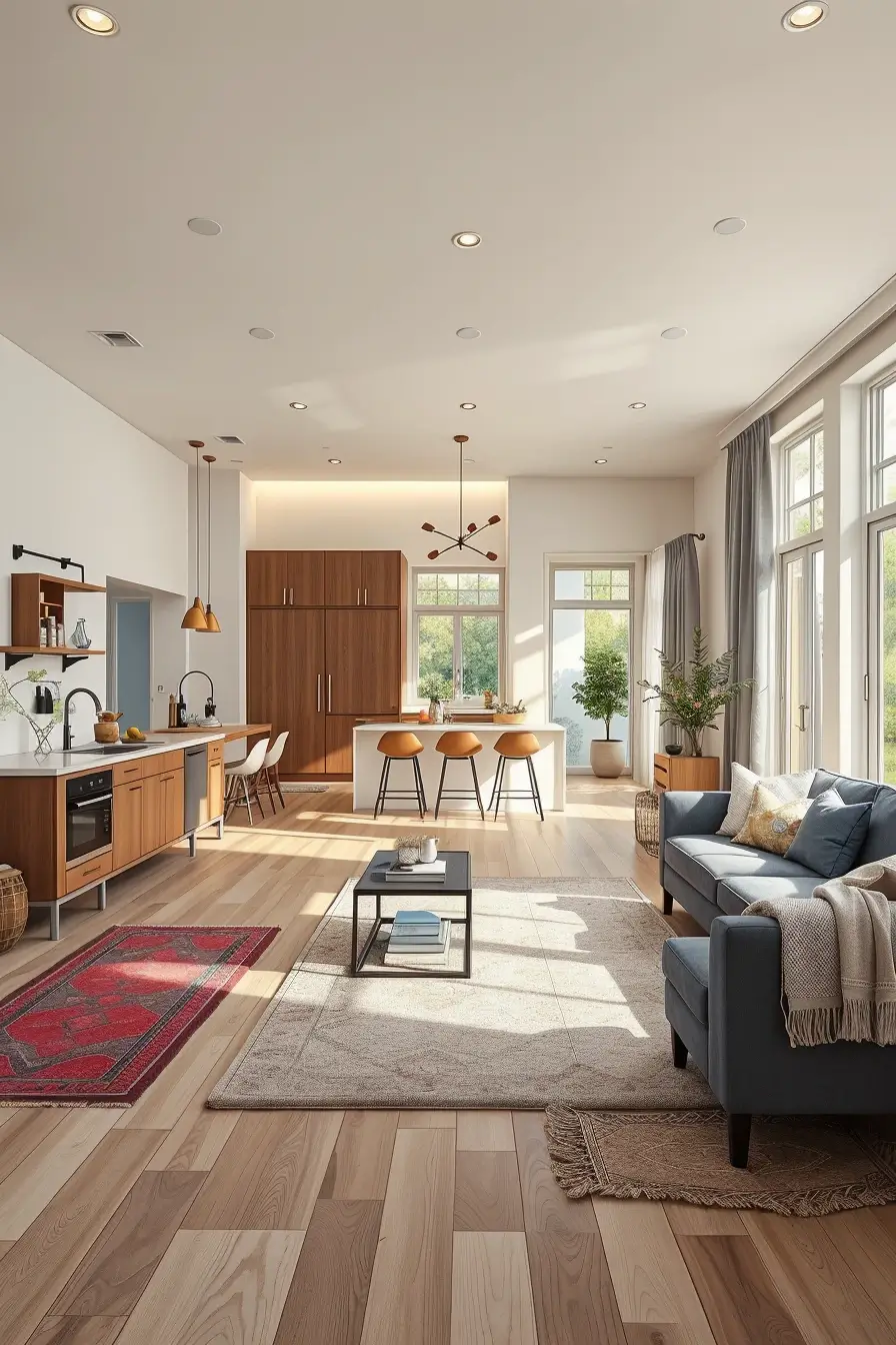 64 Open Kitchen Living Rooms for 2026 with Curved Designer Interiors