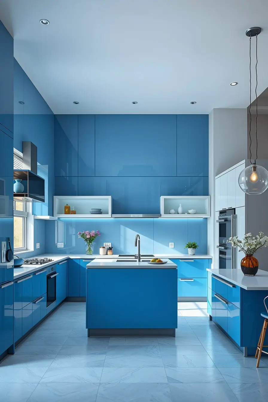 64 Blues Kitchen Ideas 2026: Modern Designer Blue Kitchens With Luxury Style