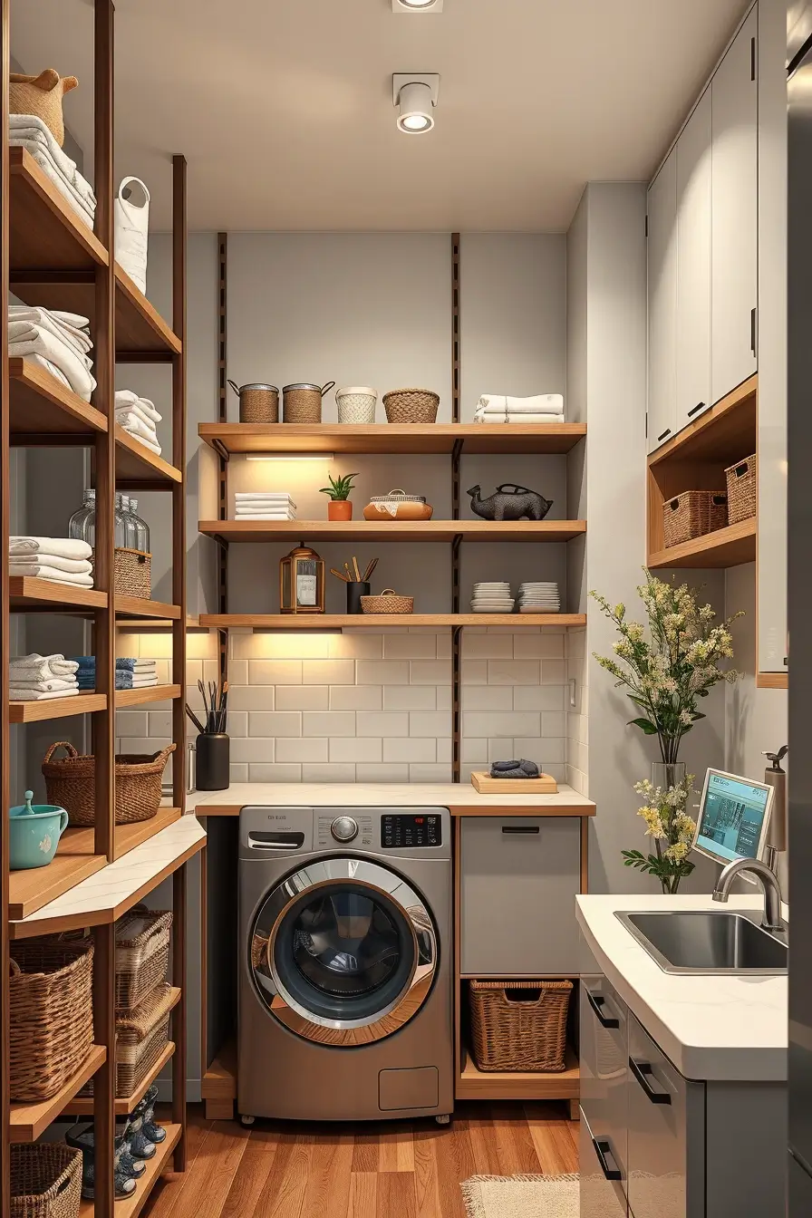 62 Laundry Room Shelves Ideas 2026: Stylish, Modern and Designer Storage Solutions