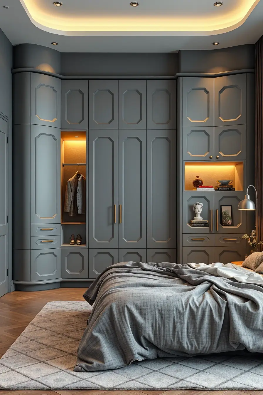 64 Grey Bedroom Ideas 2026: Modern Designer Grey Bedrooms With Curved Furniture