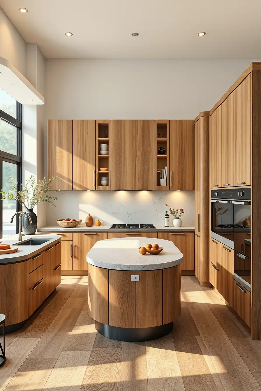 64 Wood Kitchen Ideas 2026: Curved, Designer & Modern Wood Kitchens With Sculptural Forms