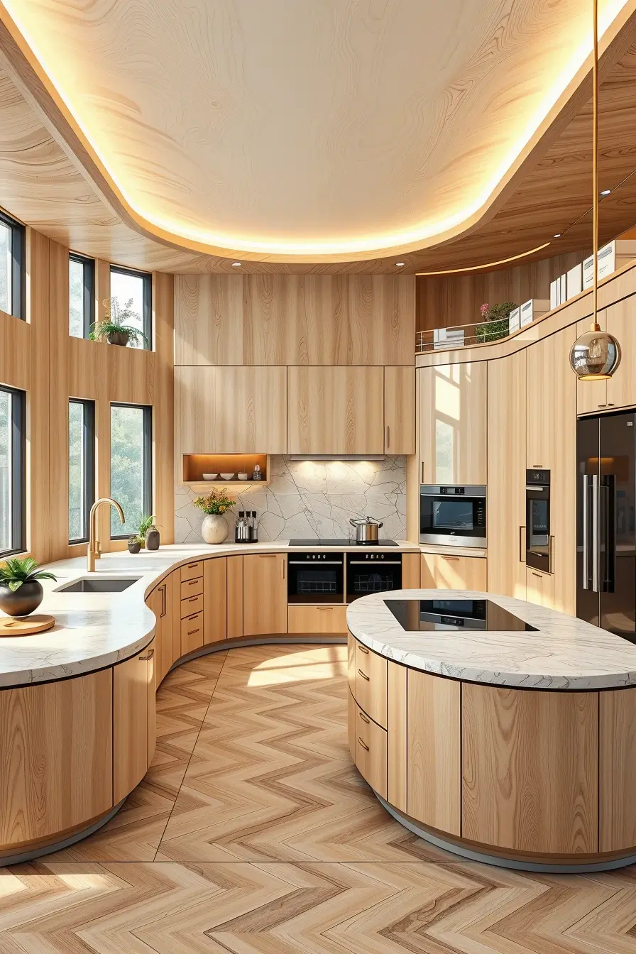 62 Oak Kitchen Ideas 2026: Sculptural, Curved and Designer Oak Interiors