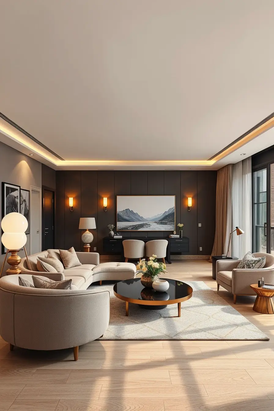 68 Apartment Living Room Designs 2026: Modern, Stylish, Curved Interior Ideas