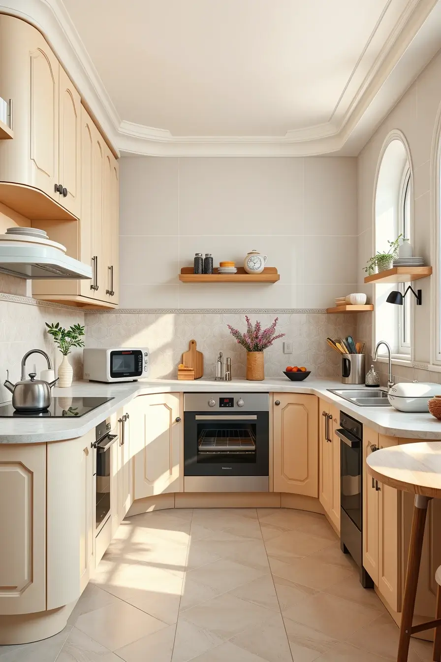65 Small Kitchen Ideas 2026: Modern Designs, Curved Furniture & Space-Saving Trends