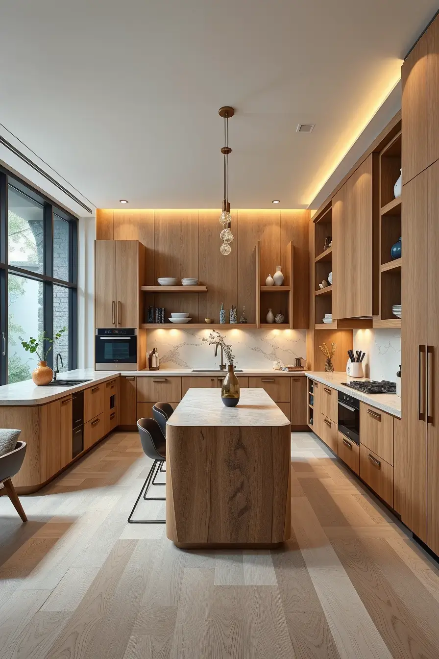 62 Oak Kitchen Ideas 2026: Sculptural, Curved and Designer Oak Interiors