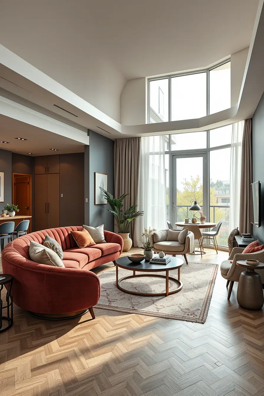 68 Apartment Living Room Designs 2026: Modern, Stylish, Curved Interior Ideas