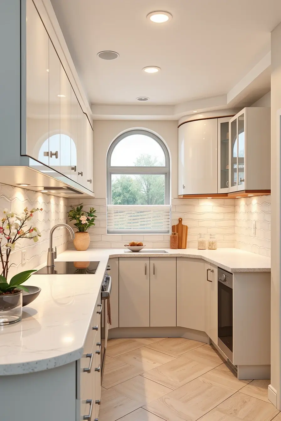 65 Small Kitchen Ideas 2026: Modern Designs, Curved Furniture & Space-Saving Trends