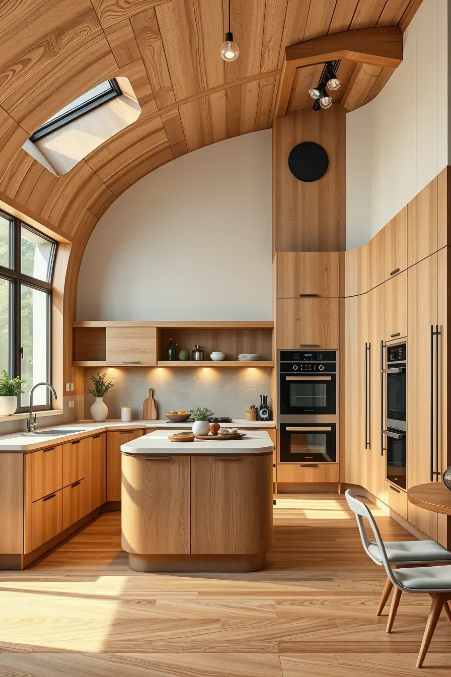 62 Oak Kitchen Ideas 2026: Sculptural, Curved and Designer Oak Interiors
