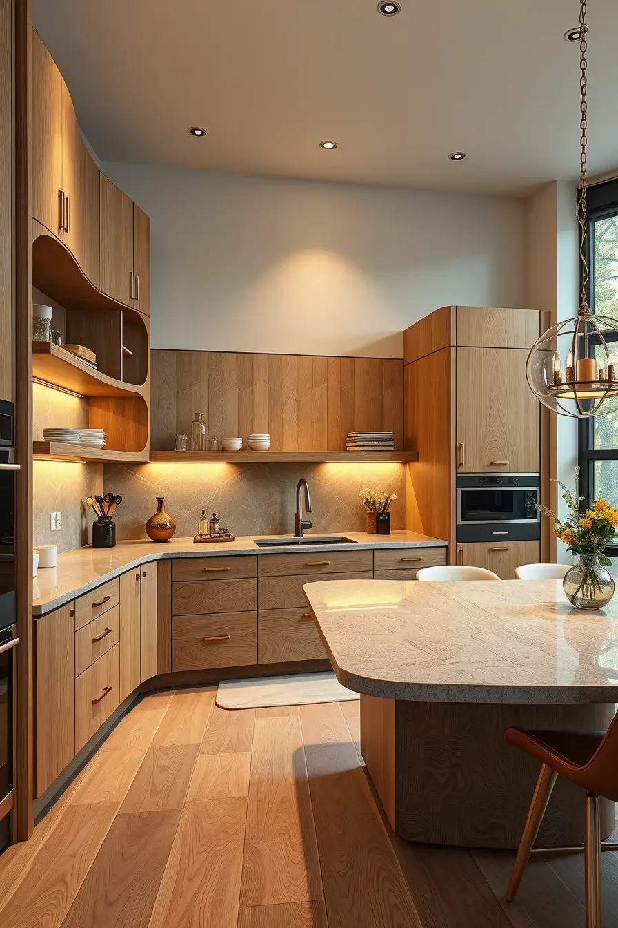 62 Oak Kitchen Ideas 2026: Sculptural, Curved and Designer Oak Interiors