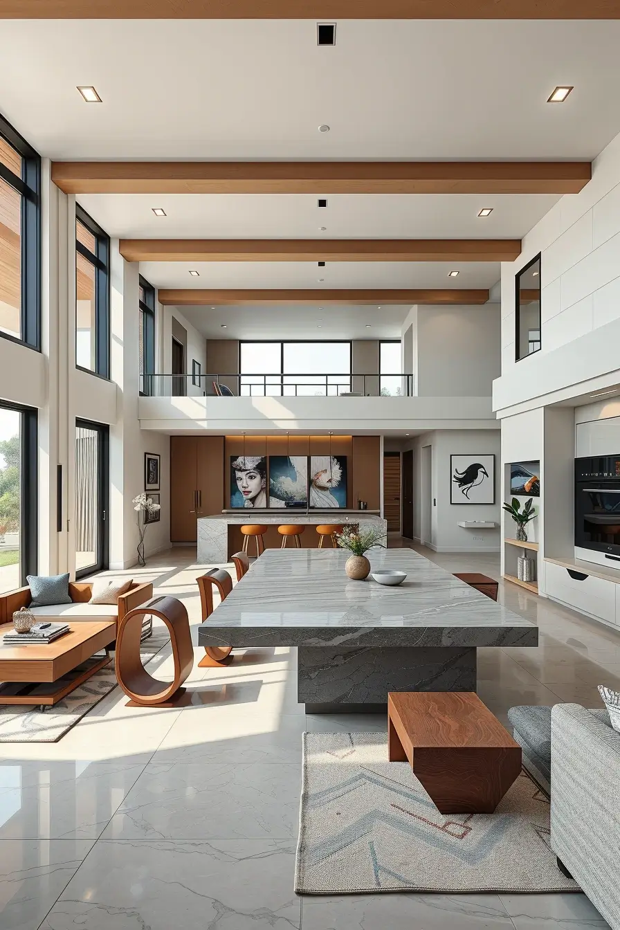 64 Open Kitchen Living Rooms for 2026 with Curved Designer Interiors