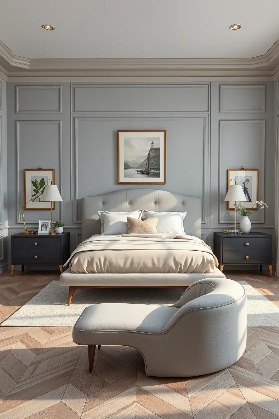 64 Grey Bedroom Ideas 2026: Modern Designer Grey Bedrooms With Curved Furniture