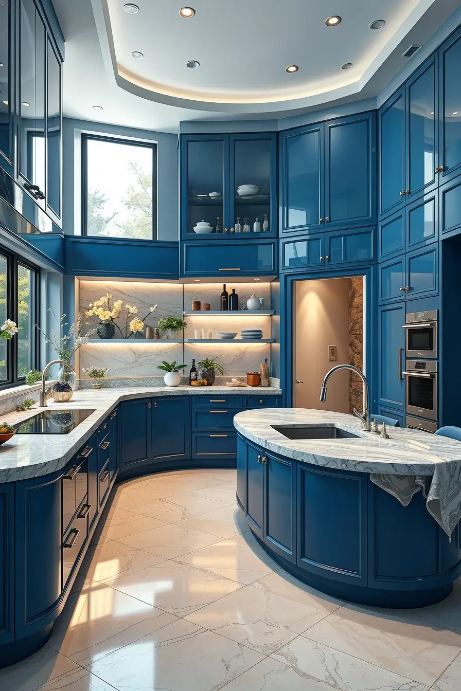 64 Blues Kitchen Ideas 2026: Modern Designer Blue Kitchens With Luxury Style