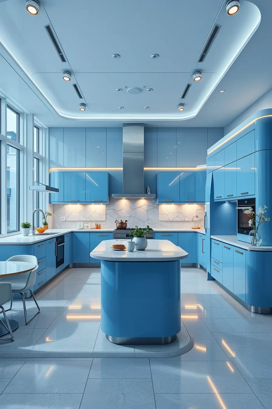 64 Blues Kitchen Ideas 2026: Modern Designer Blue Kitchens With Luxury Style