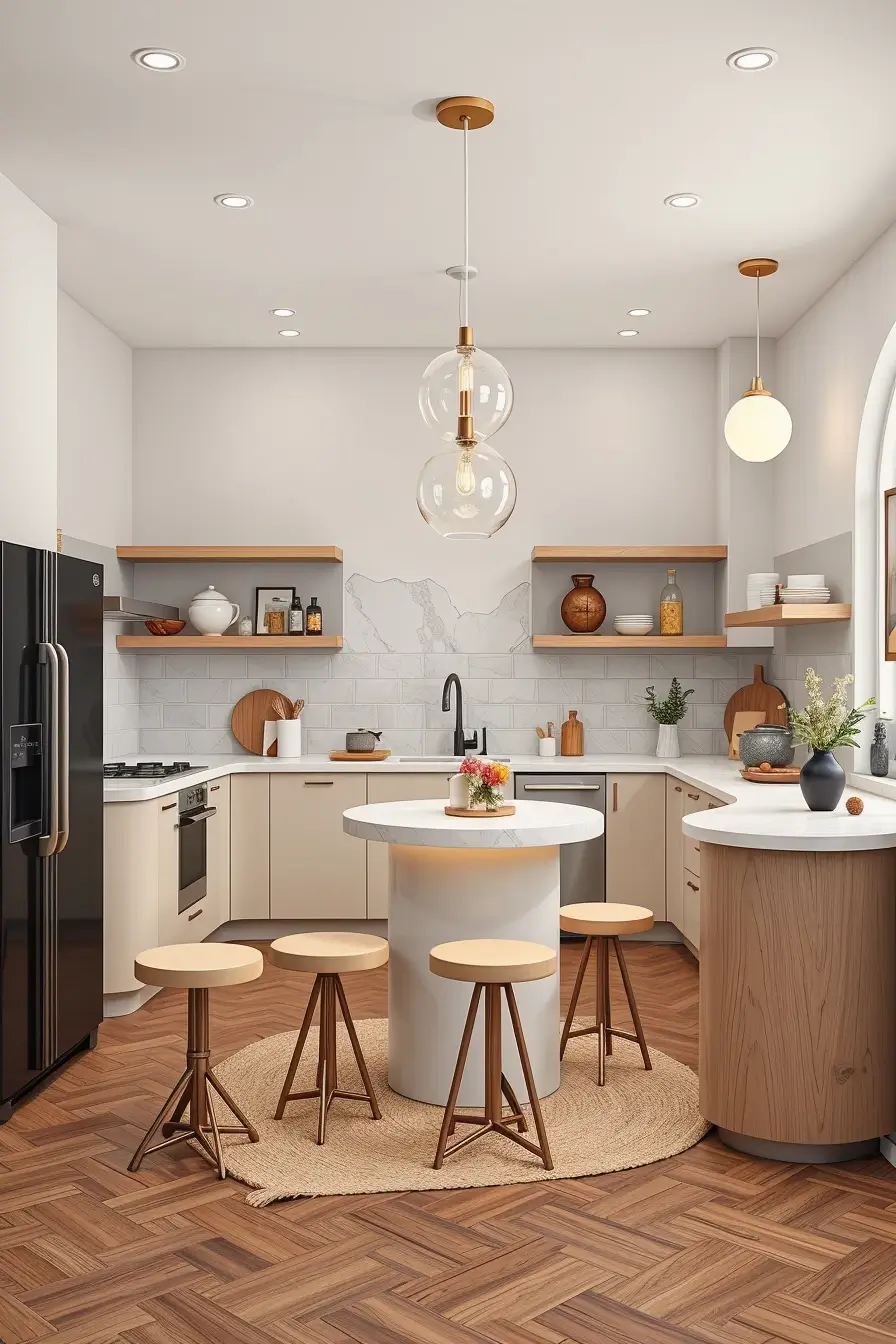65 Small Kitchen Ideas 2026: Modern Designs, Curved Furniture & Space-Saving Trends