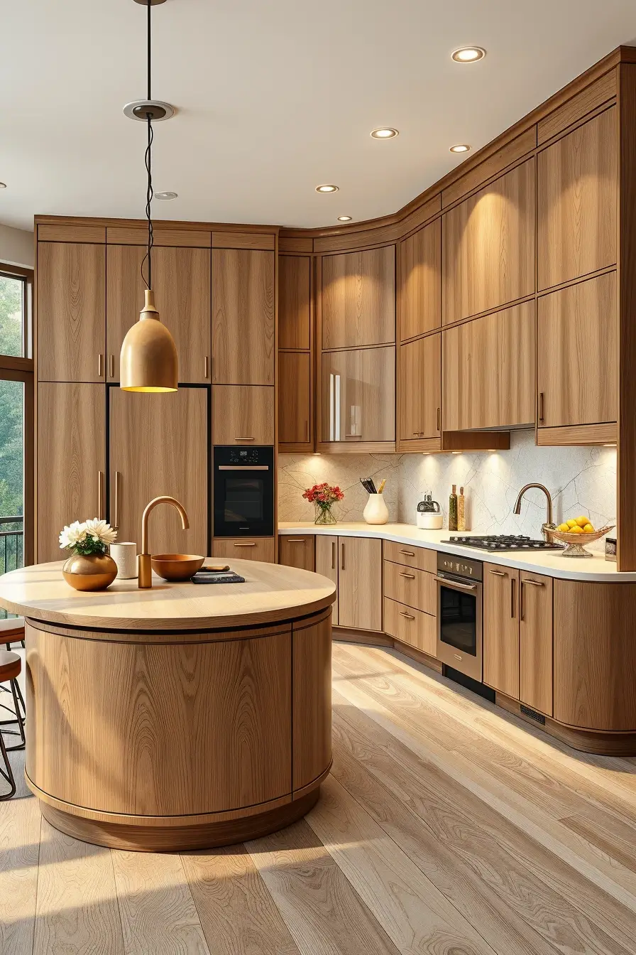 64 Wood Kitchen Ideas 2026: Curved, Designer & Modern Wood Kitchens With Sculptural Forms