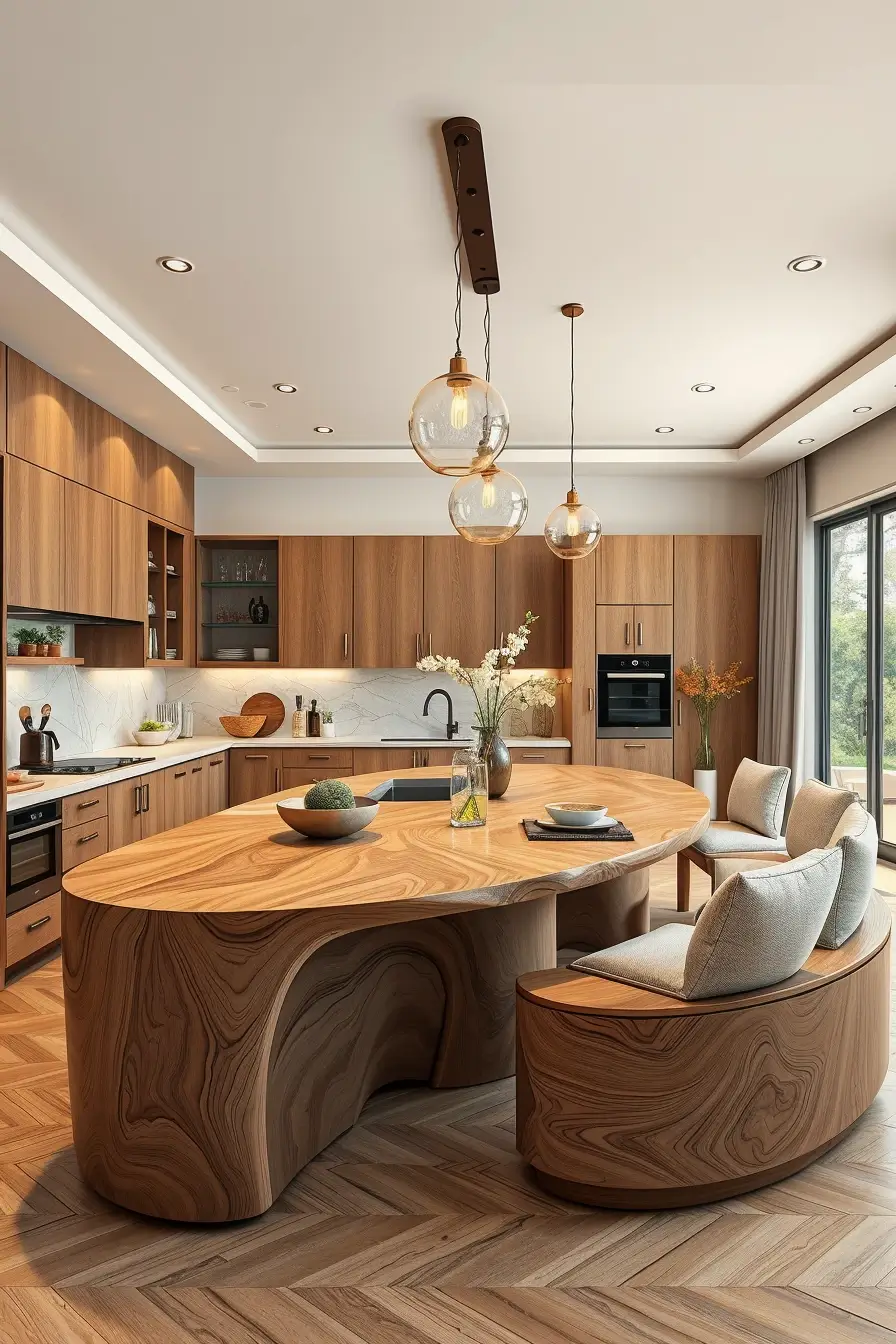 62 Oak Kitchen Ideas 2026: Sculptural, Curved and Designer Oak Interiors