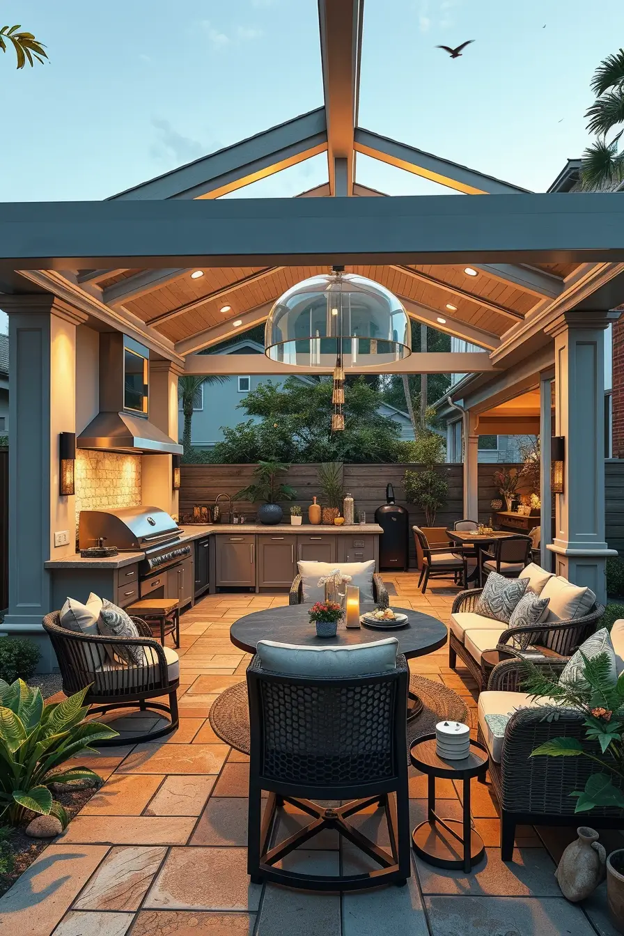 64 Outdoor BBQ Area With Roof 2026: Modern Covered Grill Designs For Stylish Outdoor Living
