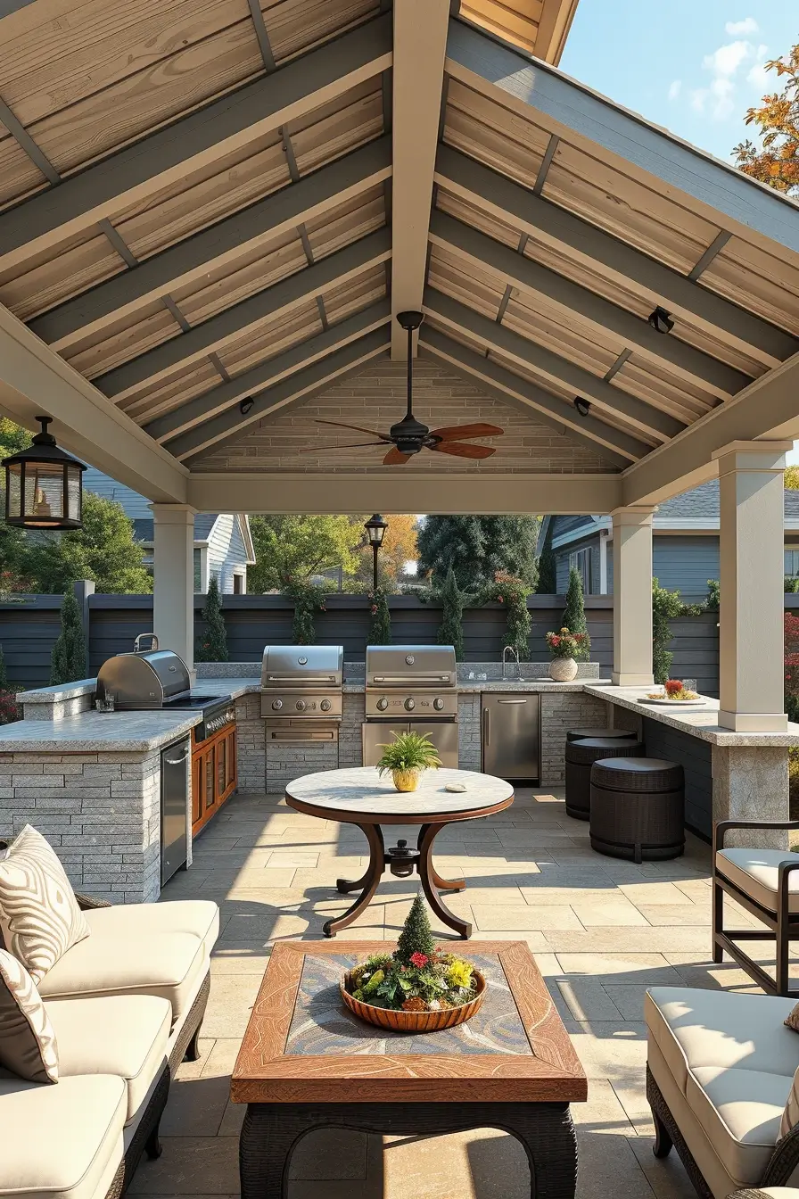 64 Outdoor BBQ Area With Roof 2026: Modern Covered Grill Designs For Stylish Outdoor Living