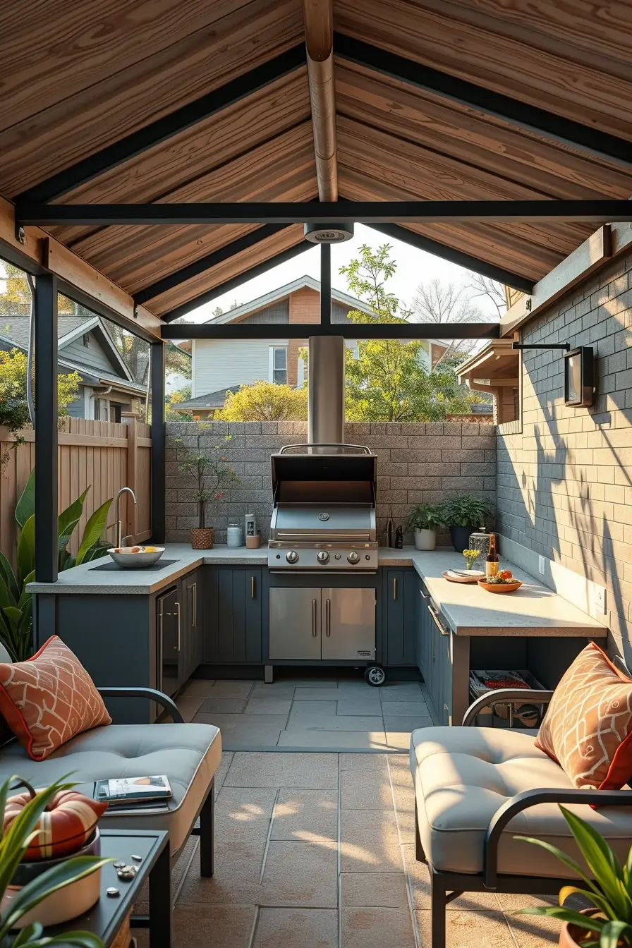 64 Outdoor BBQ Area With Roof 2026: Modern Covered Grill Designs For Stylish Outdoor Living