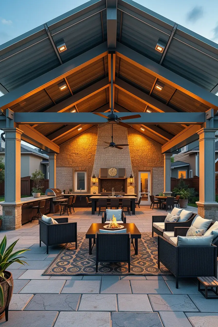 64 Outdoor BBQ Area With Roof 2026: Modern Covered Grill Designs For Stylish Outdoor Living