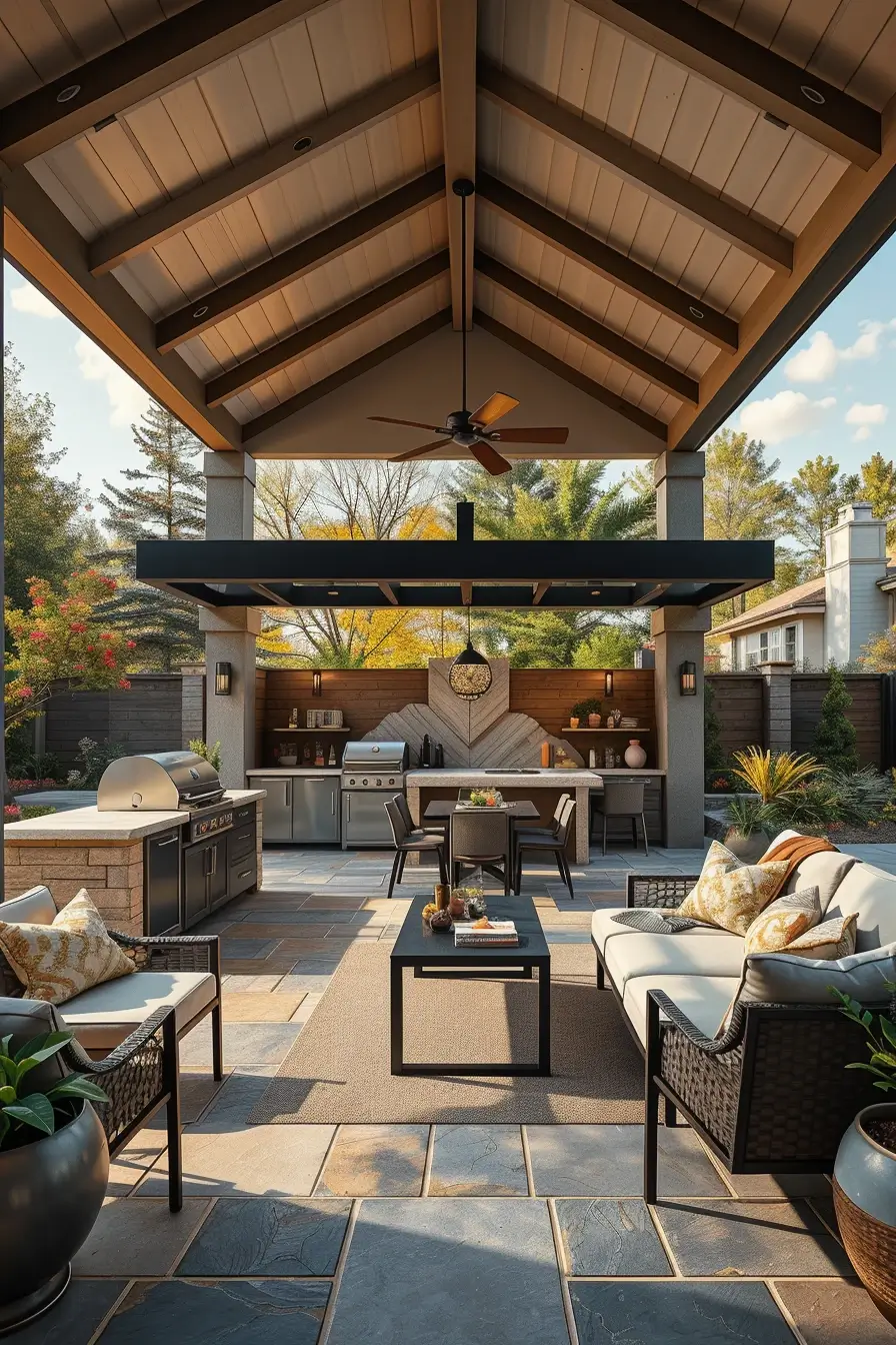 64 Outdoor BBQ Area With Roof 2026: Modern Covered Grill Designs For Stylish Outdoor Living