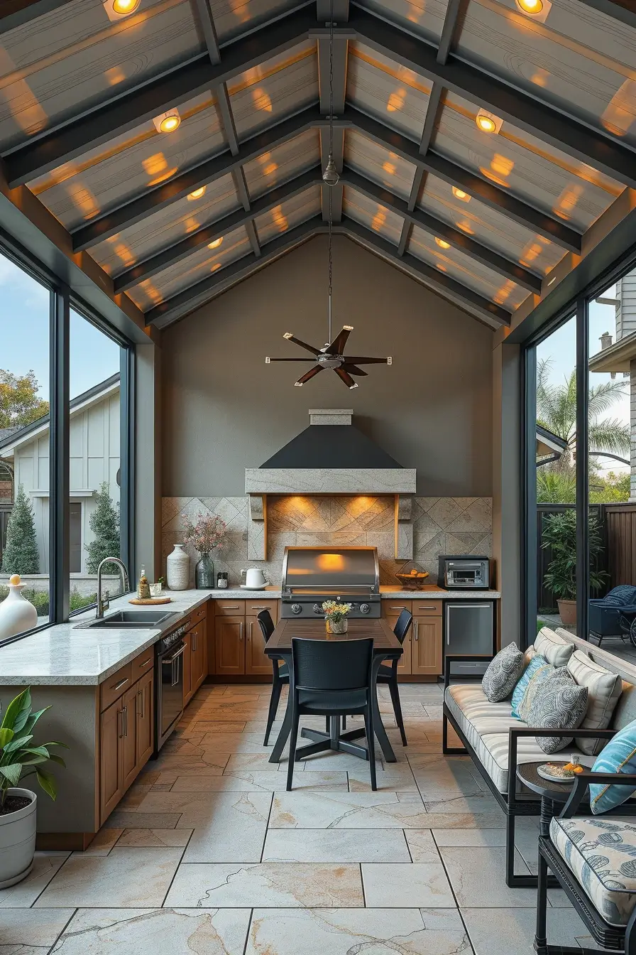 64 Outdoor BBQ Area With Roof 2026: Modern Covered Grill Designs For Stylish Outdoor Living