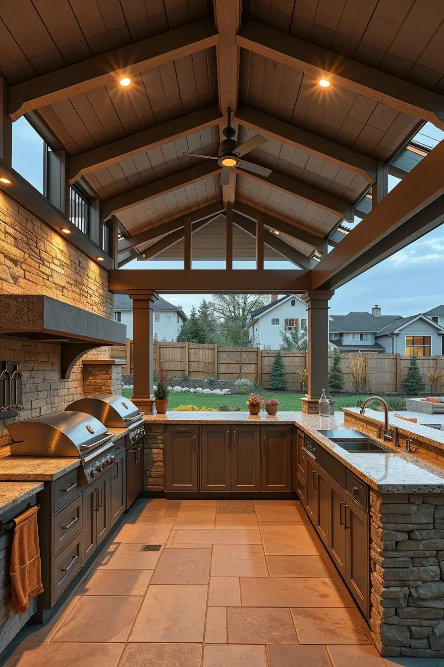 64 Outdoor BBQ Area With Roof 2026: Modern Covered Grill Designs For Stylish Outdoor Living