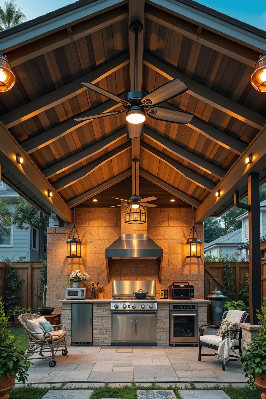 64 Outdoor BBQ Area With Roof 2026: Modern Covered Grill Designs For Stylish Outdoor Living