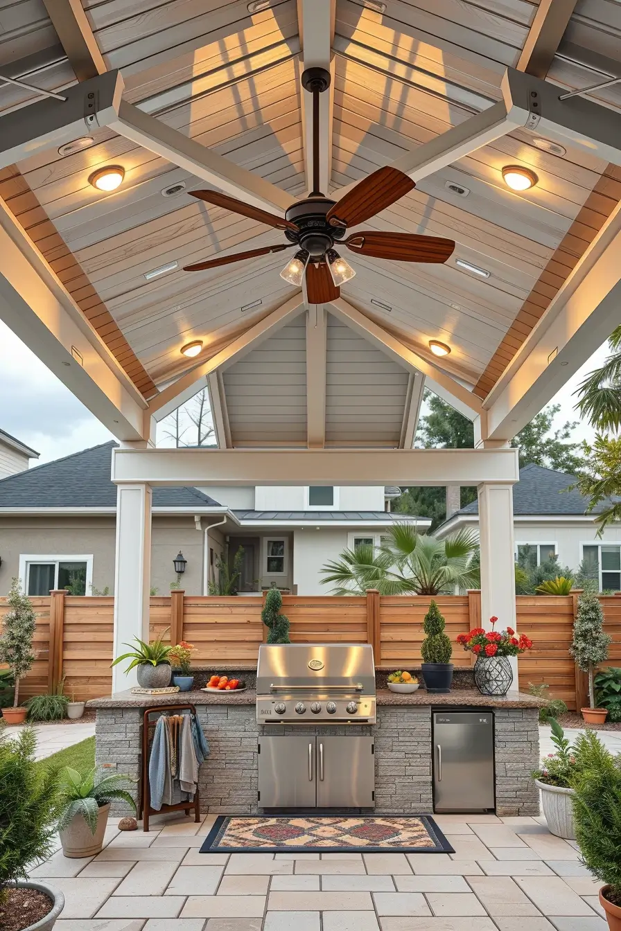 64 Outdoor BBQ Area With Roof 2026: Modern Covered Grill Designs For Stylish Outdoor Living