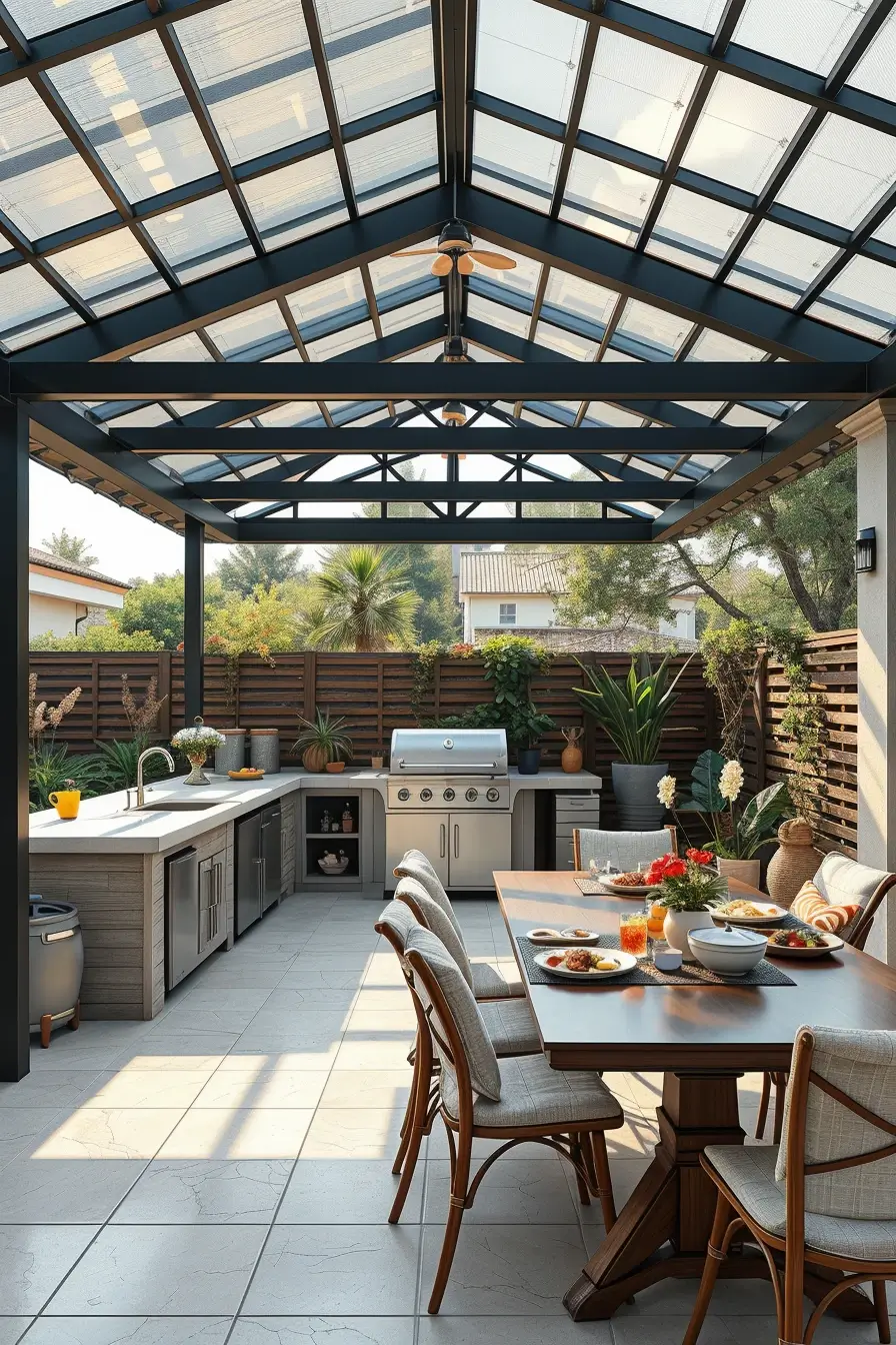 64 Outdoor BBQ Area With Roof 2026: Modern Covered Grill Designs For Stylish Outdoor Living