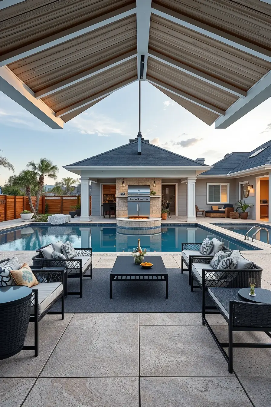 64 Outdoor BBQ Area With Roof 2026: Modern Covered Grill Designs For Stylish Outdoor Living