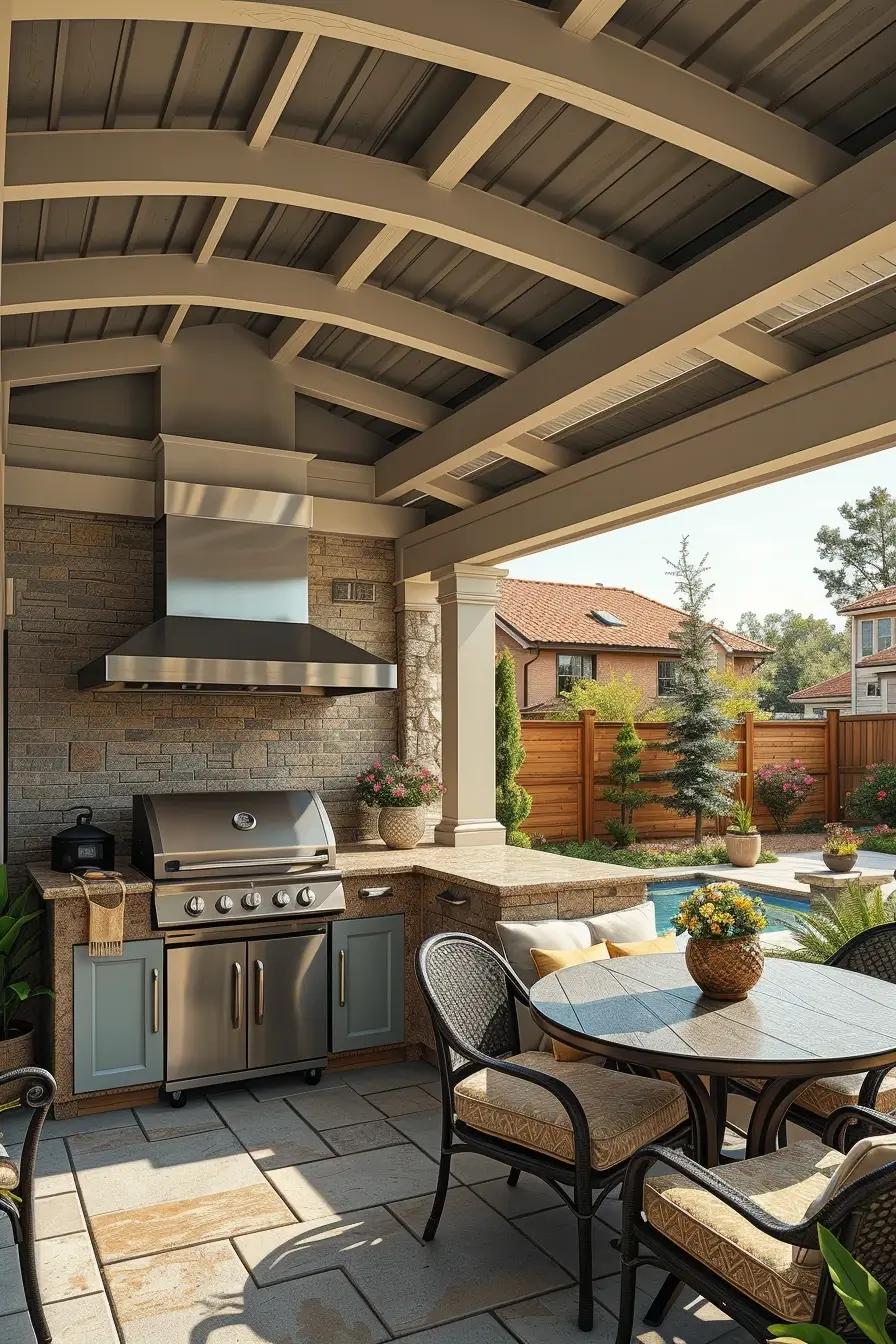 64 Outdoor BBQ Area With Roof 2026: Modern Covered Grill Designs For Stylish Outdoor Living