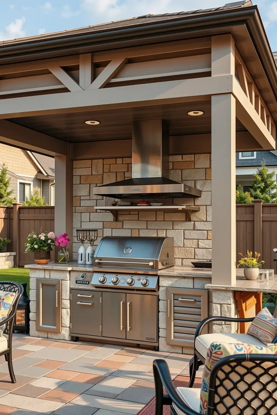 64 Outdoor BBQ Area With Roof 2026: Modern Covered Grill Designs For Stylish Outdoor Living