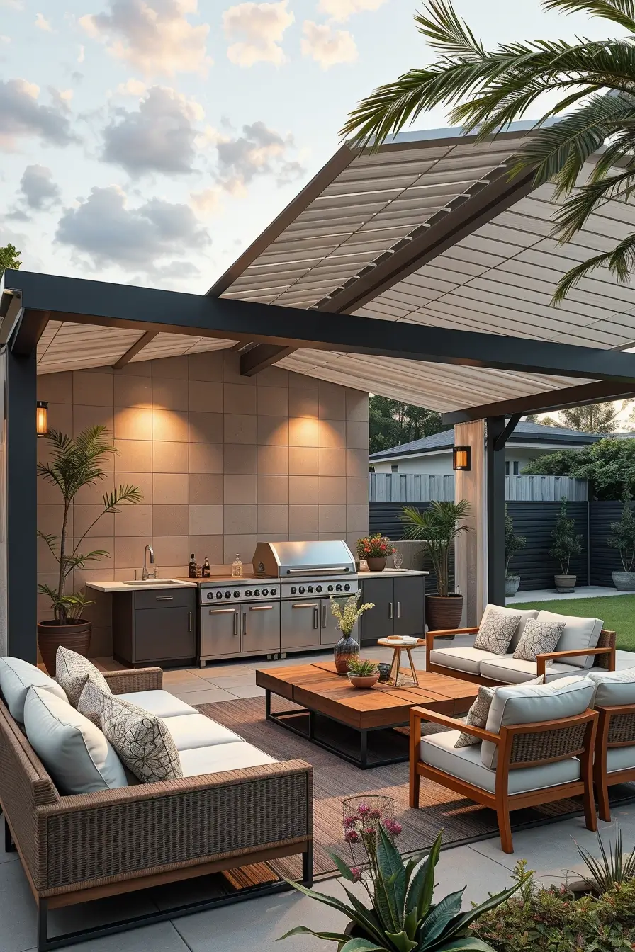 64 Outdoor BBQ Area With Roof 2026: Modern Covered Grill Designs For Stylish Outdoor Living