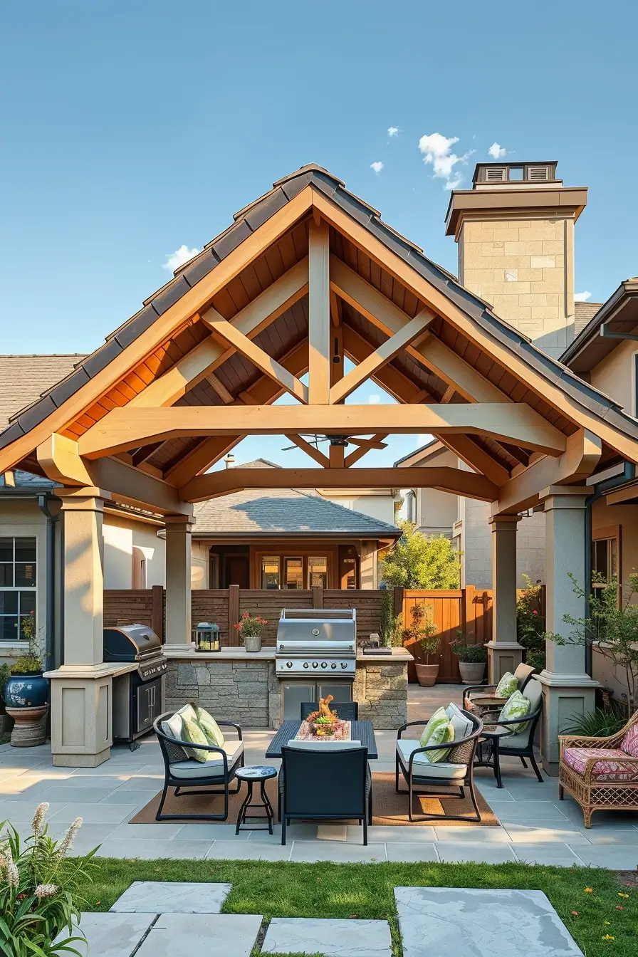 64 Outdoor BBQ Area With Roof 2026: Modern Covered Grill Designs For Stylish Outdoor Living