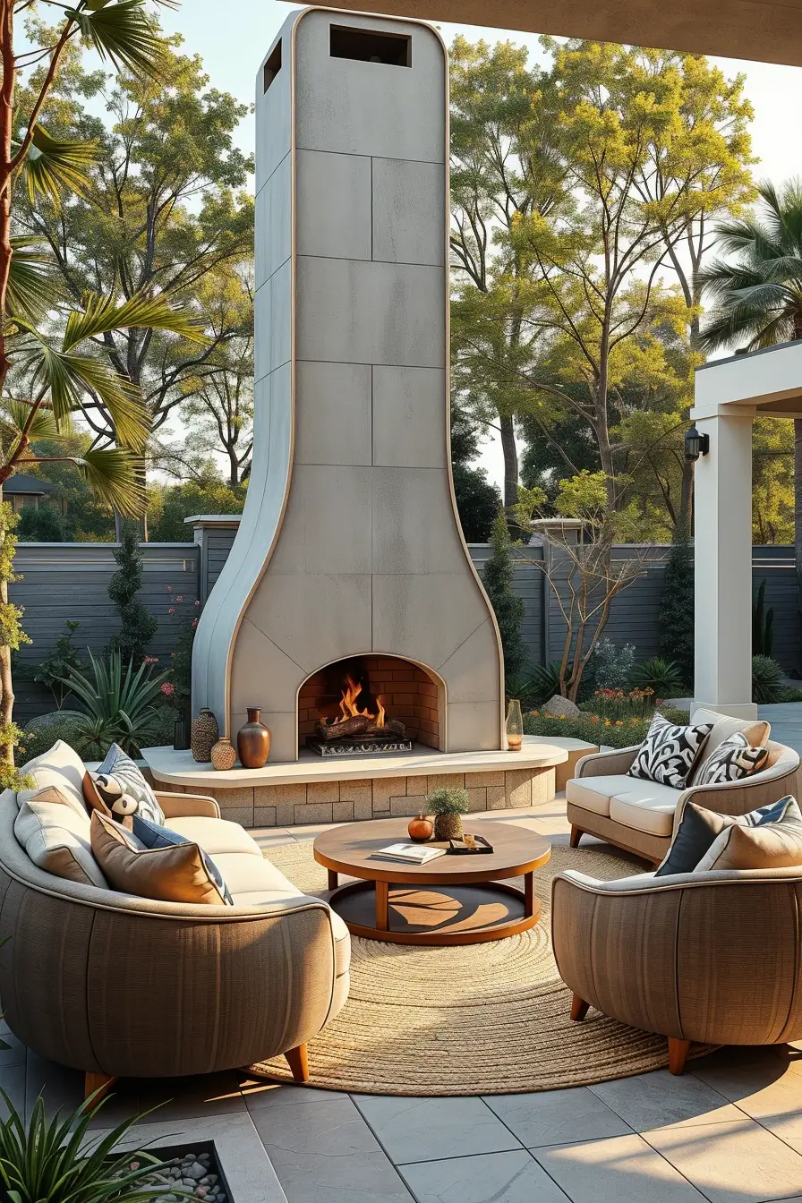 62 Outdoor Fireplace Ideas 2026: Modern, Sculptural And Artistic Designs For Stylish Outdoor Spaces