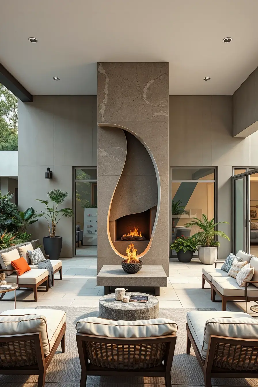 62 Outdoor Fireplace Ideas 2026: Modern, Sculptural And Artistic Designs For Stylish Outdoor Spaces