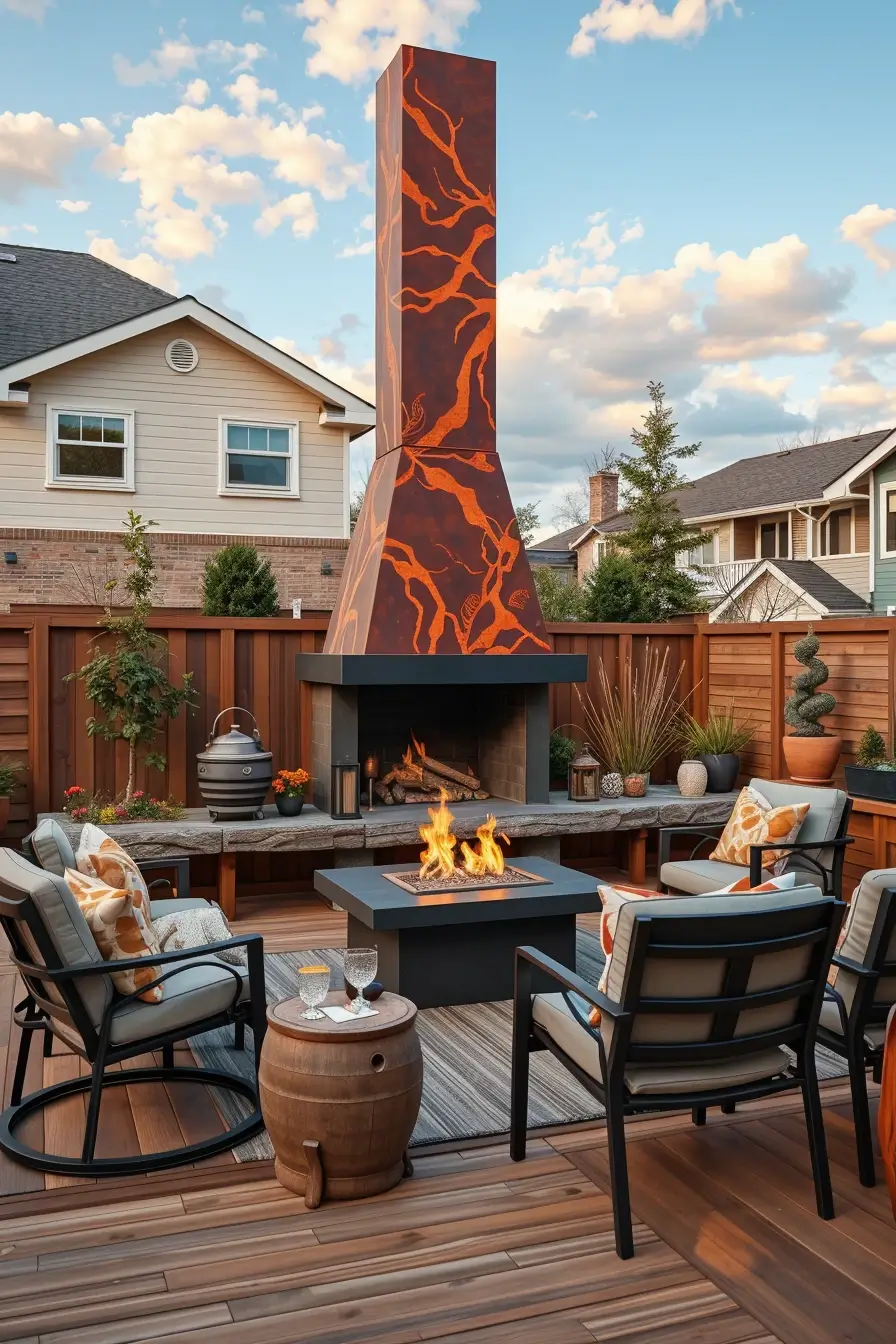 62 Outdoor Fireplace Ideas 2026: Modern, Sculptural And Artistic Designs For Stylish Outdoor Spaces