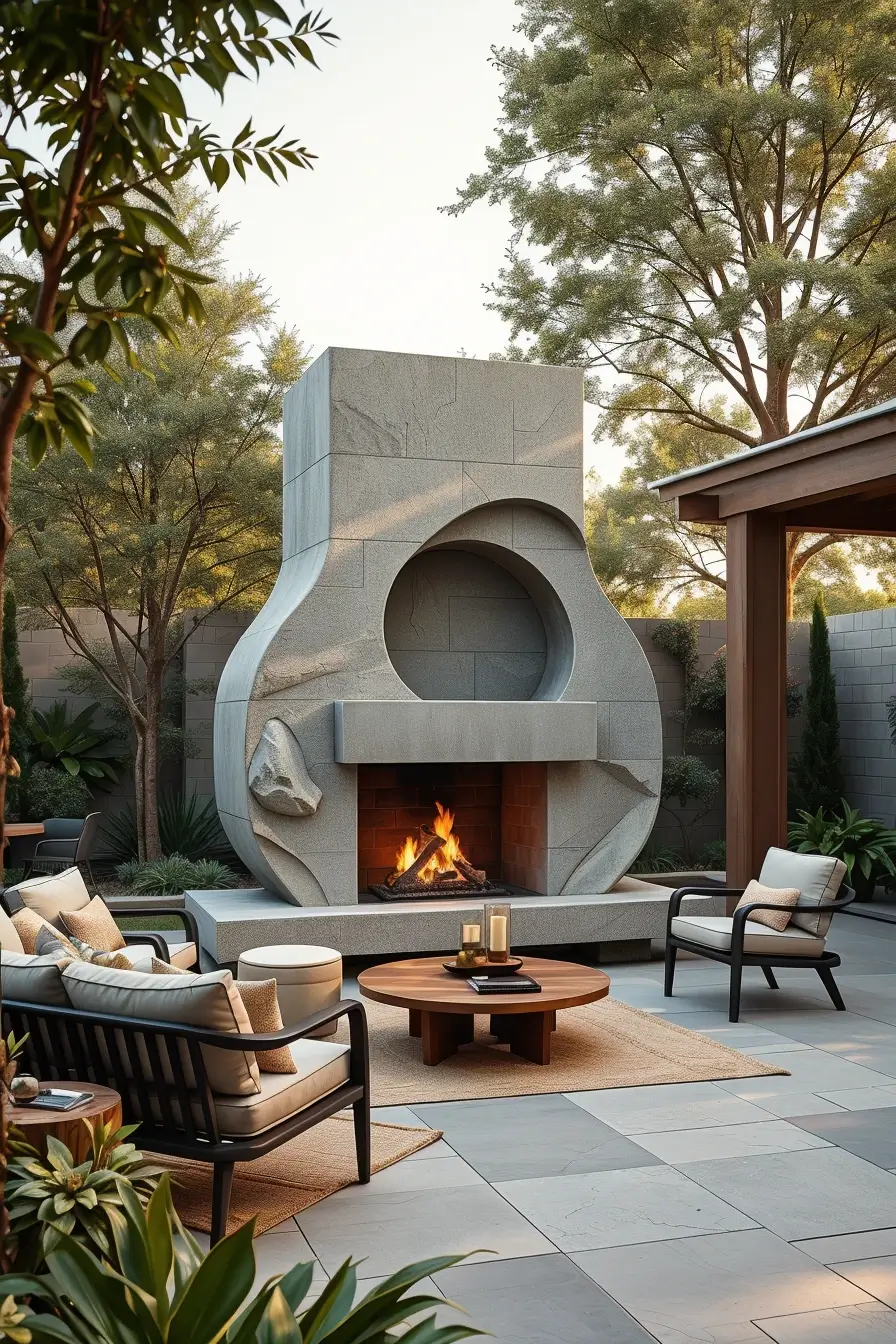 62 Outdoor Fireplace Ideas 2026: Modern, Sculptural And Artistic Designs For Stylish Outdoor Spaces
