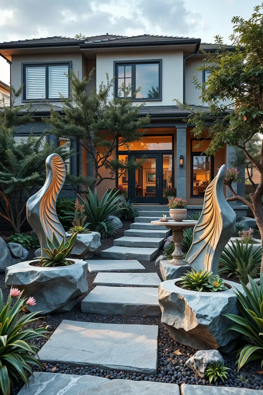 60 Front Yard Landscaping 2026: Creative, Sculptural, And Artistic Design Ideas