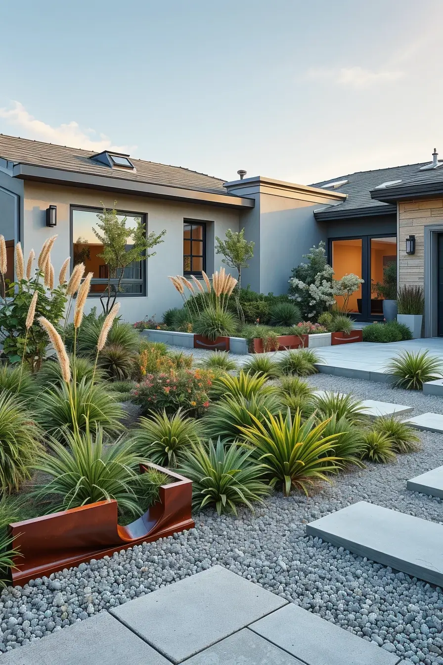 59 Summer Front Yard Decor Ideas 2026: Modern Sculptural Outdoor Inspiration