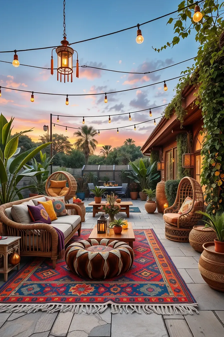 59 Boho Patio Ideas 2026 For A Dreamy And Stylish Outdoor Retreat