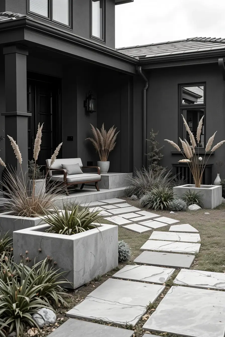 59 Summer Front Yard Decor Ideas 2026: Modern Sculptural Outdoor Inspiration