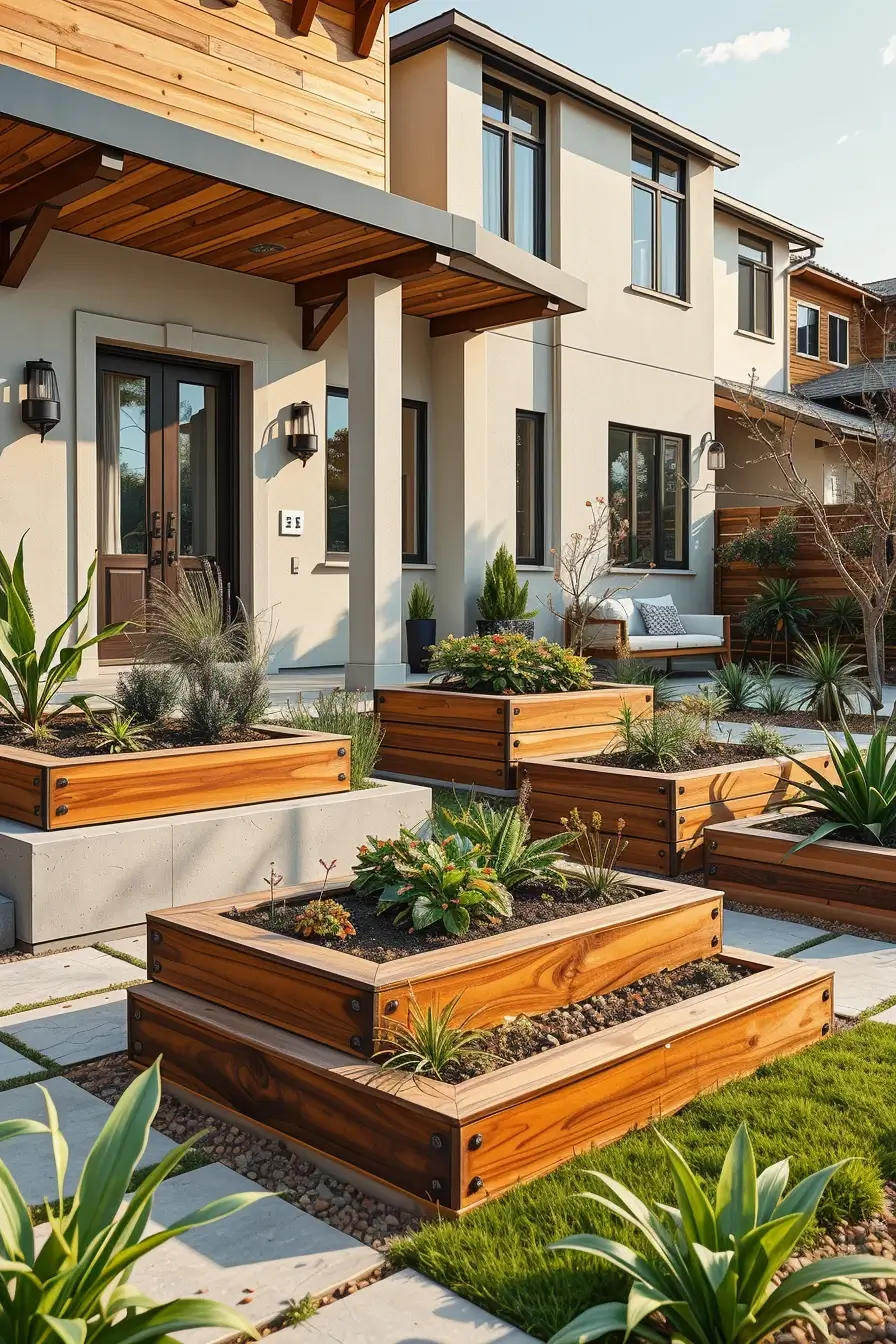 59 Summer Front Yard Decor Ideas 2026: Modern Sculptural Outdoor Inspiration