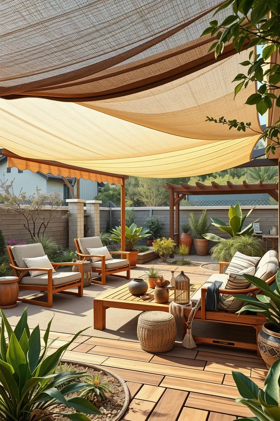 58 Sun Sail Shade Ideas For Your Outdoor Space 2026: Stylish Patio & Backyard Shade Inspiration
