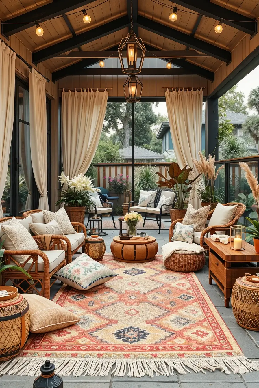 59 Boho Patio Ideas 2026 For A Dreamy And Stylish Outdoor Retreat