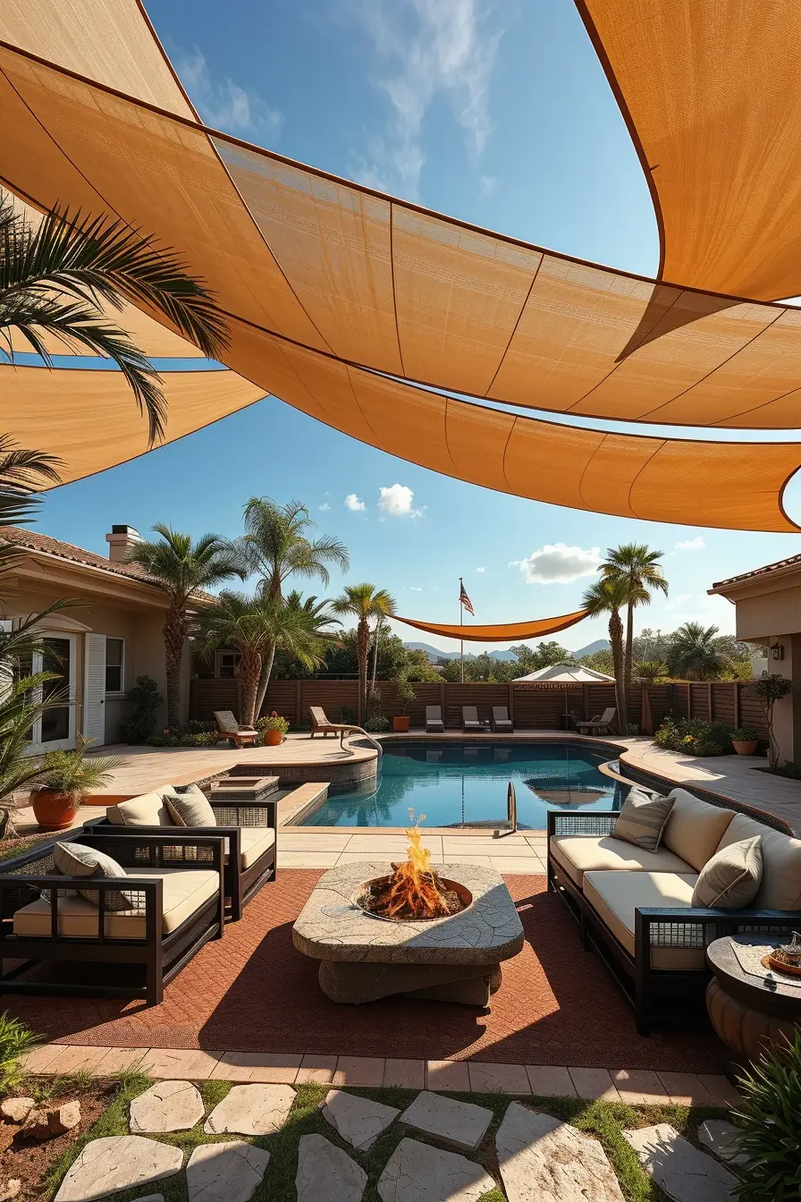 58 Sun Sail Shade Ideas For Your Outdoor Space 2026: Stylish Patio & Backyard Shade Inspiration