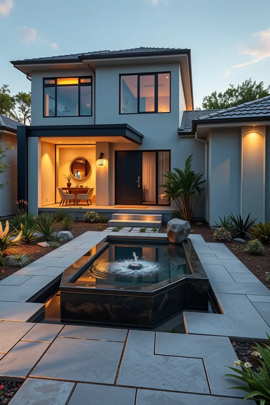 59 Summer Front Yard Decor Ideas 2026: Modern Sculptural Outdoor Inspiration