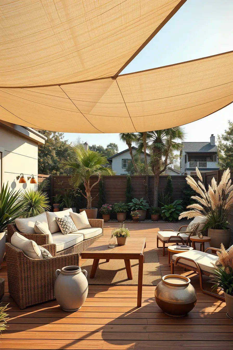 58 Sun Sail Shade Ideas For Your Outdoor Space 2026: Stylish Patio & Backyard Shade Inspiration